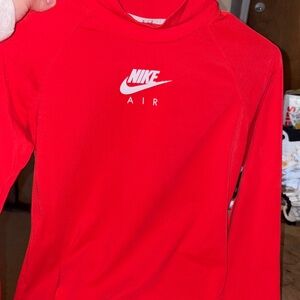 Nike Red Long Sleeve Air Logo Top